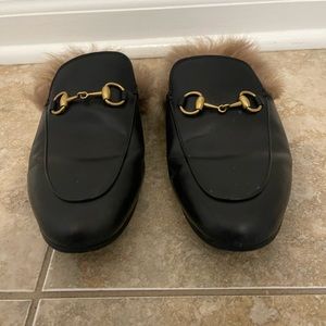 Gucci mules with fur
